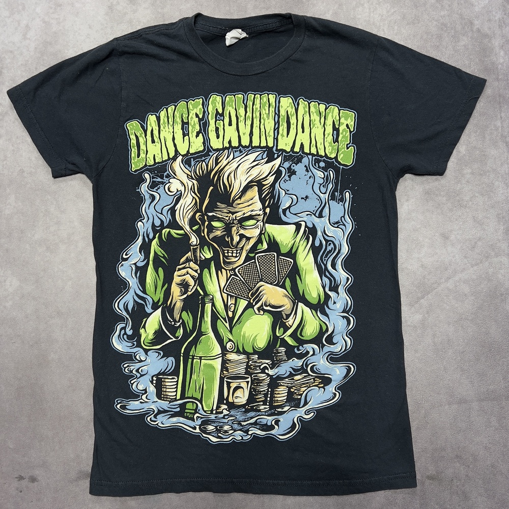 Dance Gavin Dance Shirt Mens Small Black Poker Gambler Graphic Tee Bay Island